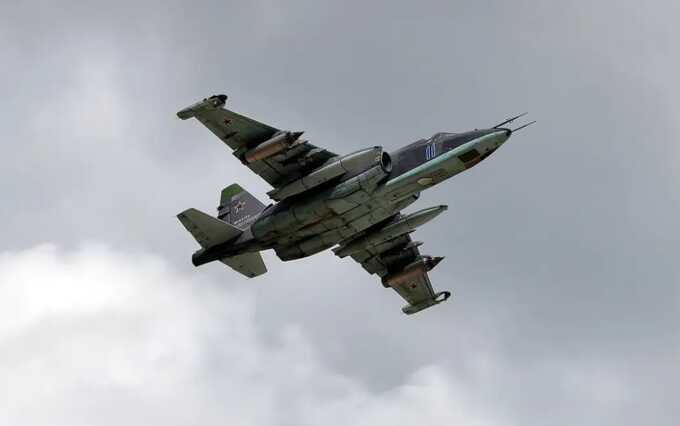 В районе Соледара потерпел крушение российский штурмовик Су-25