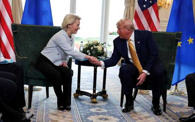 В Шотландии состоялась встреча Трампа и главы Еврокомиссии фон дер Ляйен